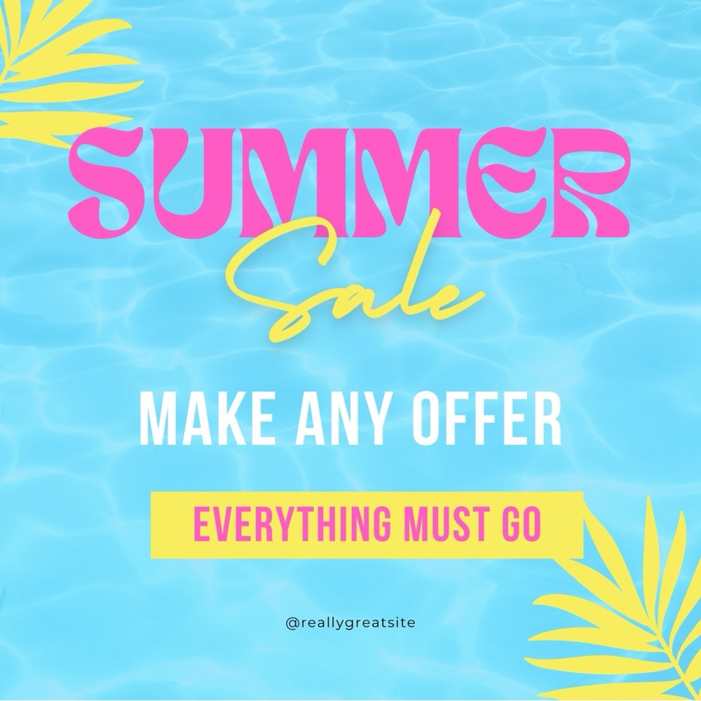 Taking all offers!!!! Happy shopping!
